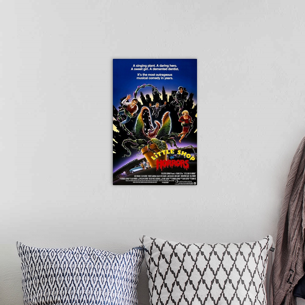 A bohemian room featuring Little Shop of Horrors - Movie Poster