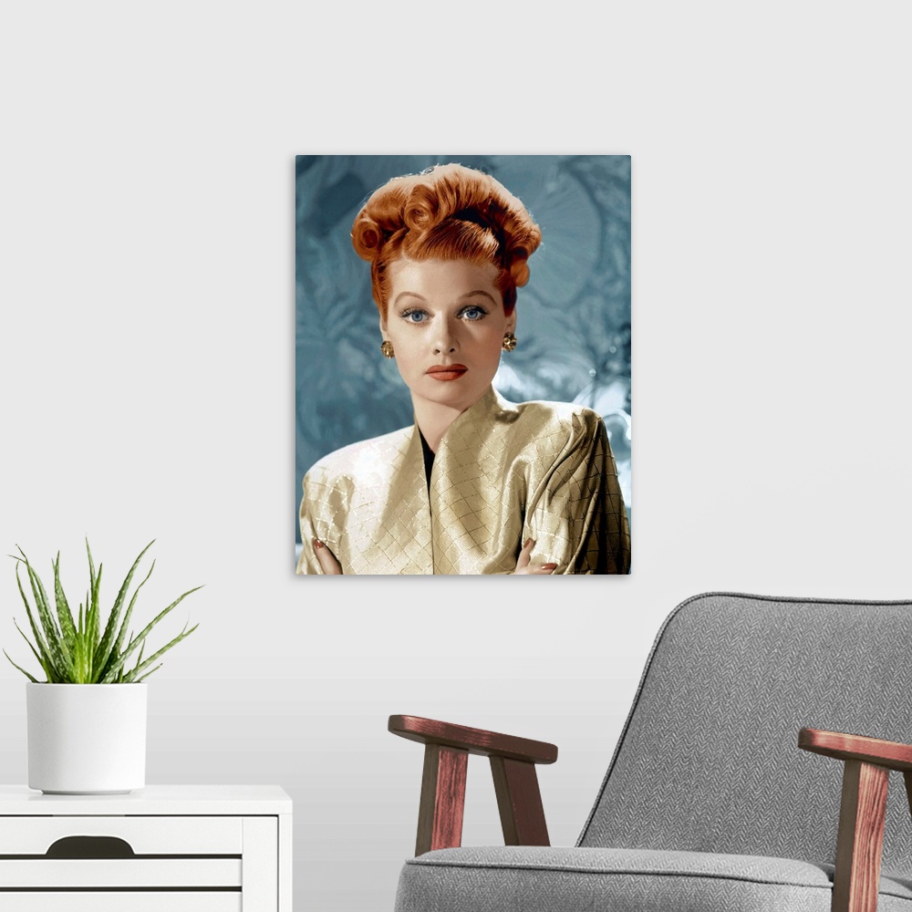 A modern room featuring Lucille Ball - Vintage Publicity Photo