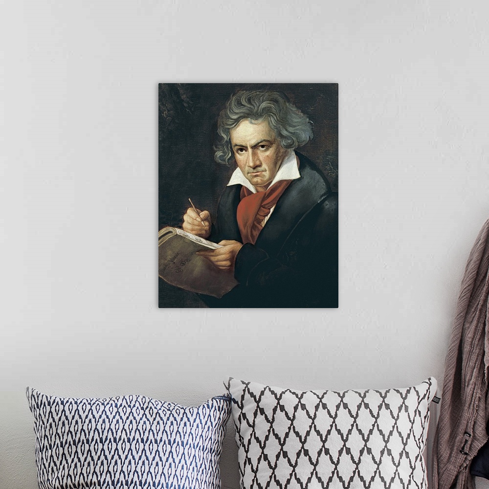 A bohemian room featuring Ludwig van Beethoven by Joseph Karl Stieler