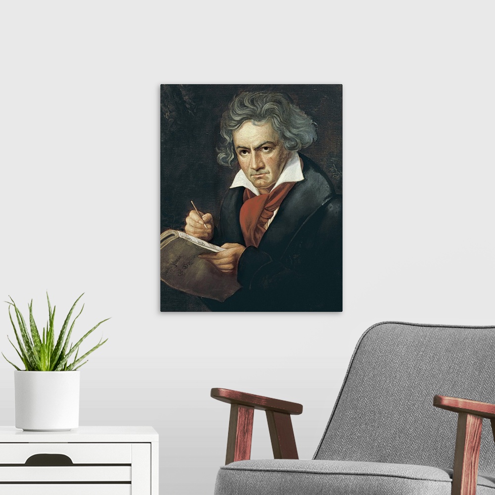 A modern room featuring Ludwig van Beethoven by Joseph Karl Stieler