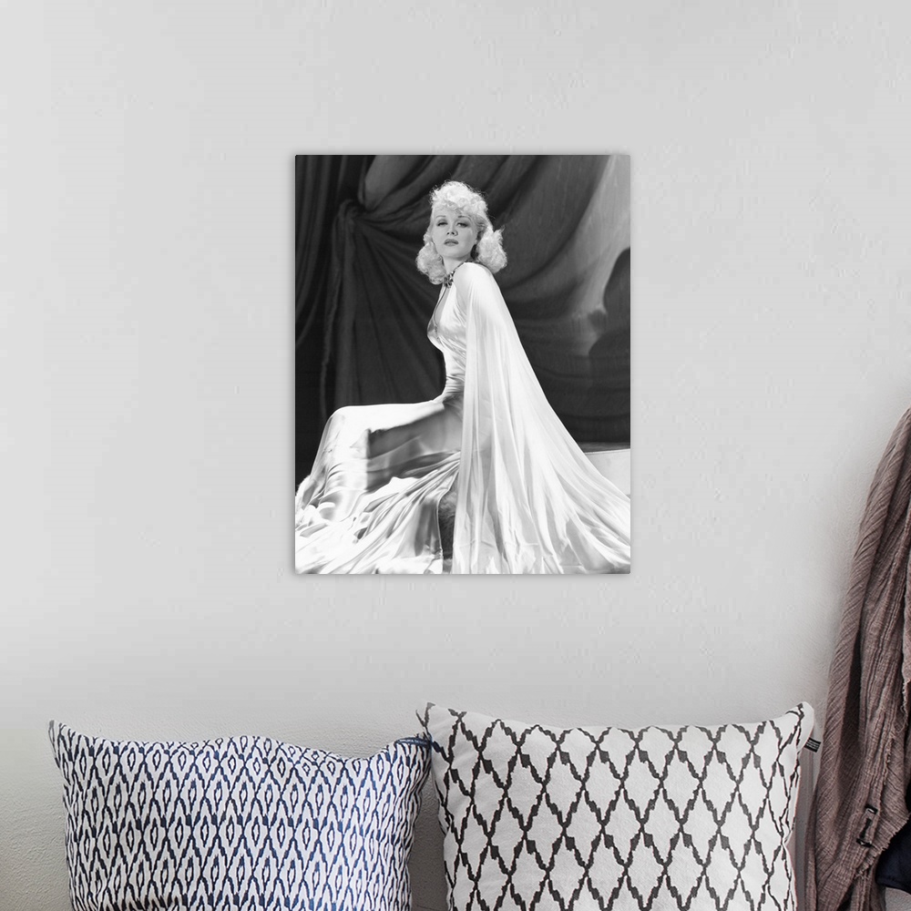 A bohemian room featuring Black and white photograph of Marion Martin.