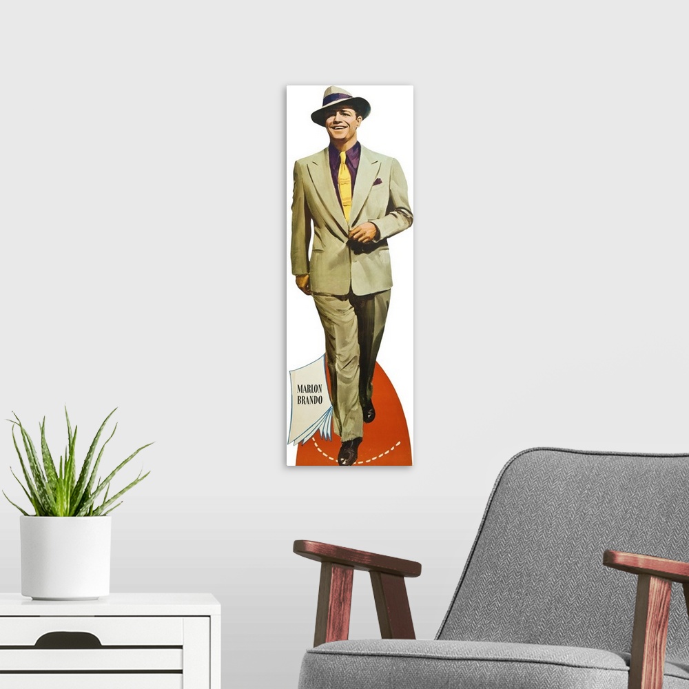 A modern room featuring Marlon Brando in Guys And Dolls - Advertising Artwork