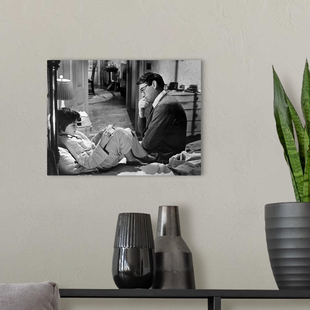 A modern room featuring Mary Badham, Gregory Peck, To Kill A Mockingbird