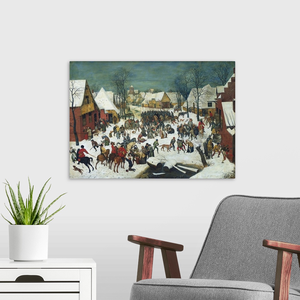 A modern room featuring Breugel, Pieter, The Elder, called Peasant Bruegel (1525-1569). Massacre of the Innocents. 1560s....