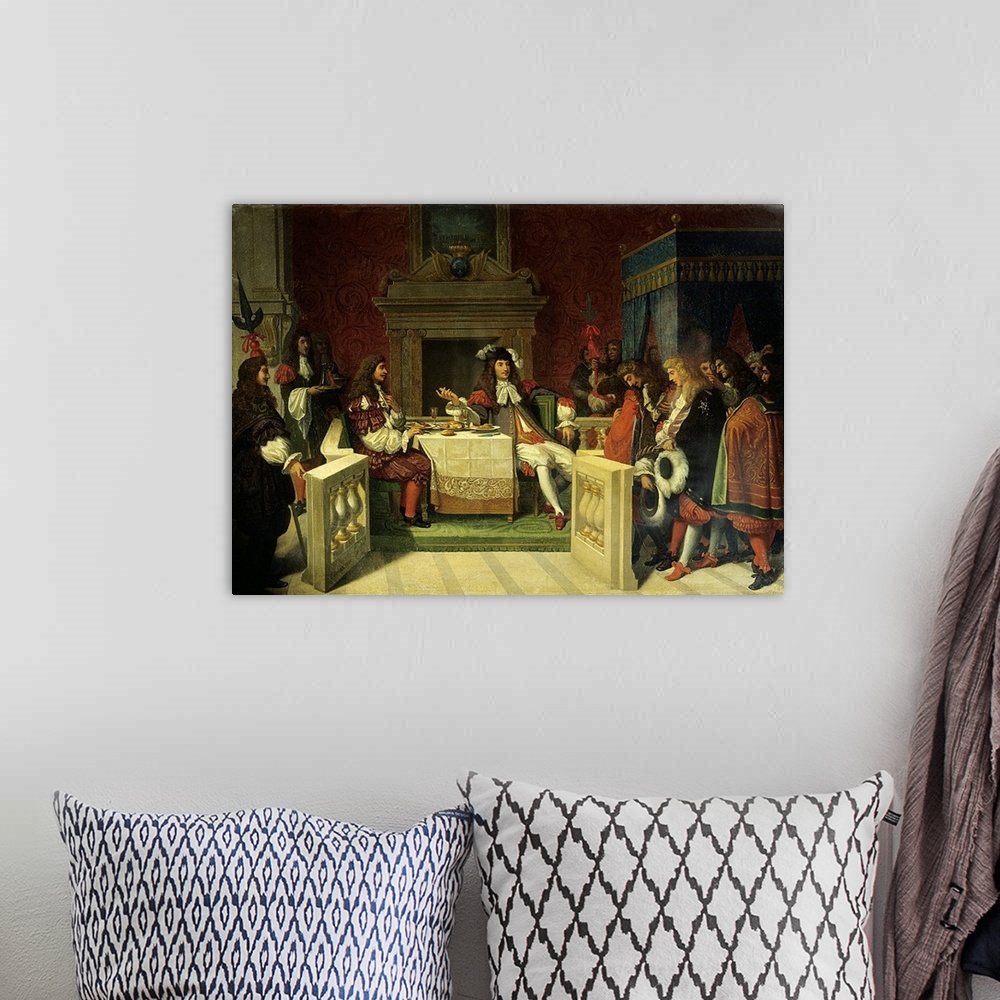 A bohemian room featuring 3115 , Jean-Auguste-Dominique Ingres (1780-1867), French School. Moliere (1622-1673) dining with ...