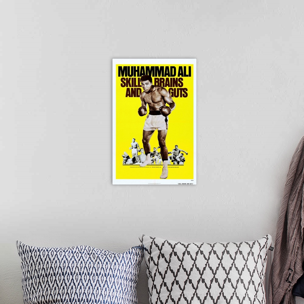A bohemian room featuring Muhammad Ali