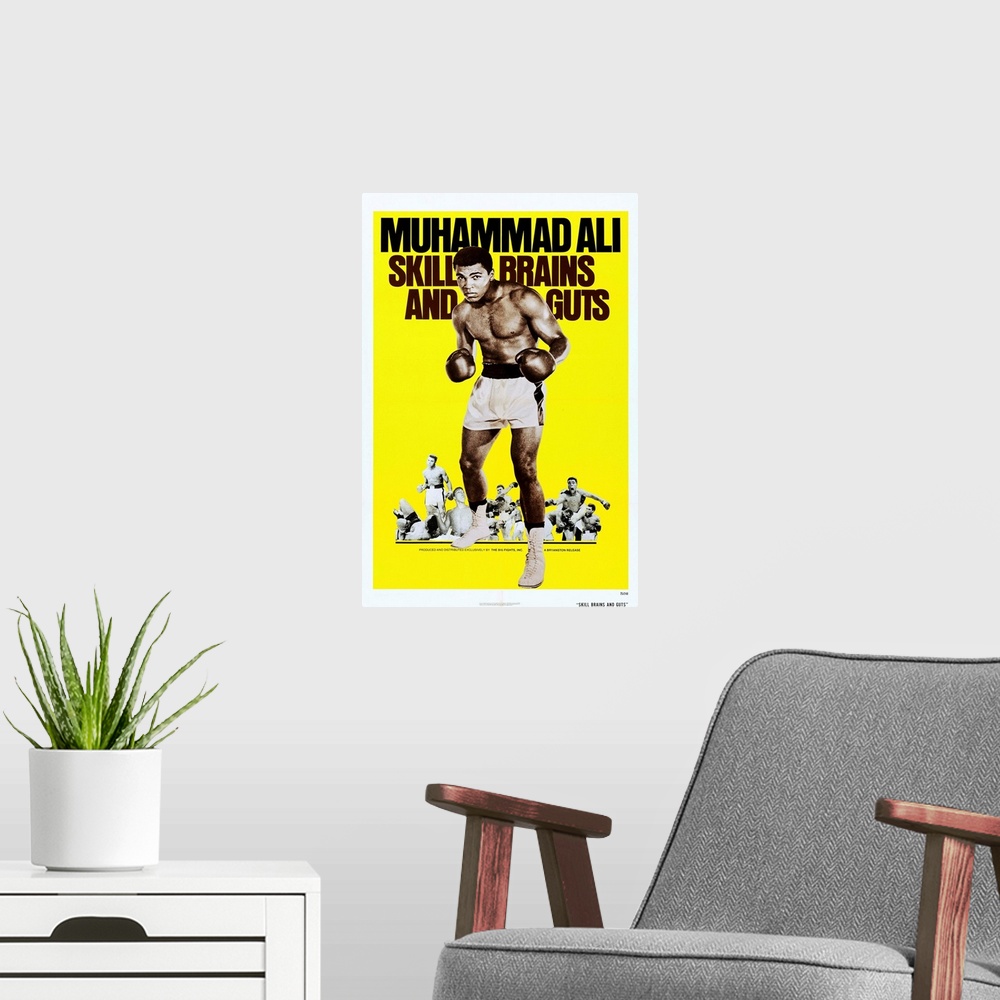 A modern room featuring Muhammad Ali