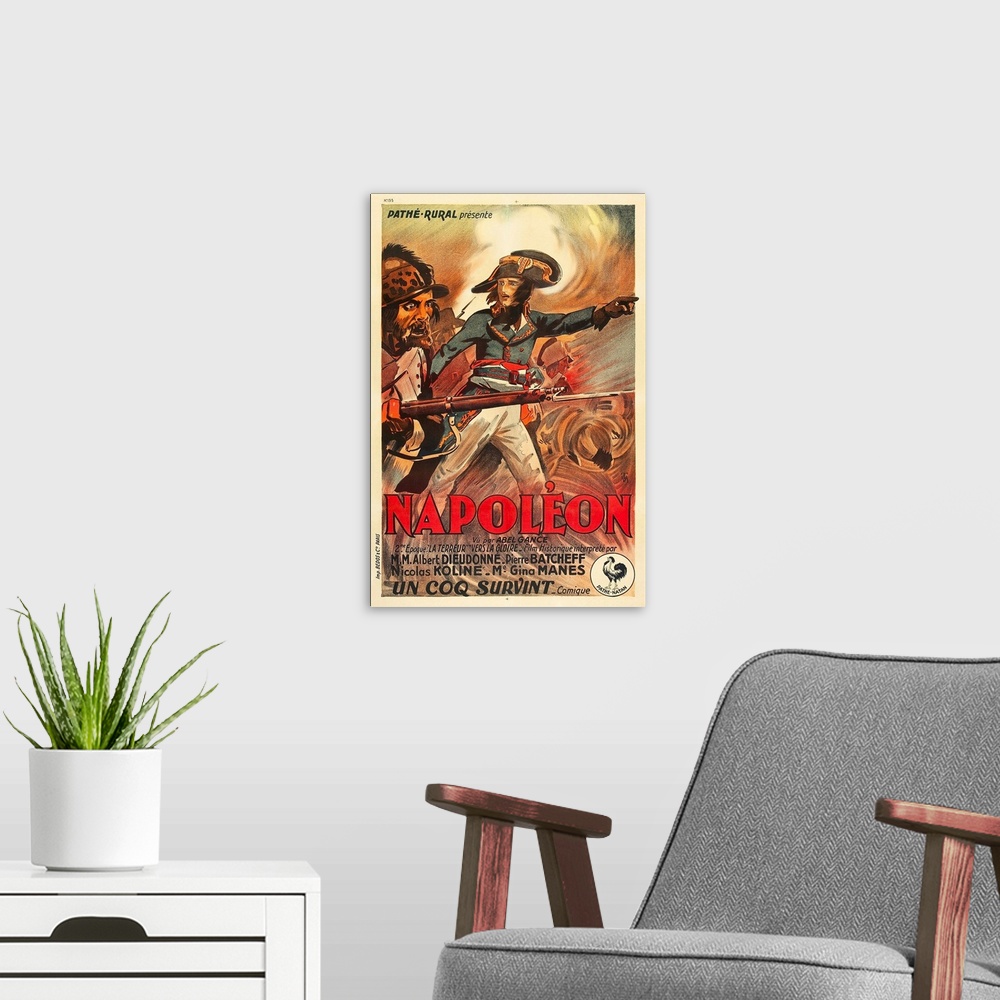 A modern room featuring Napoleon, French Poster Art, Albert Dieudonne, 1927.