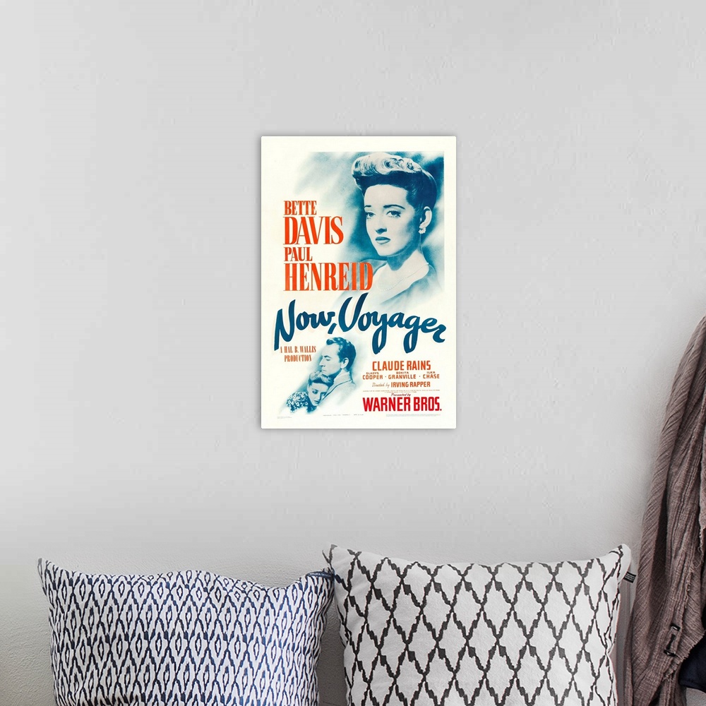 A bohemian room featuring Now, Voyager - Vintage Movie Poster