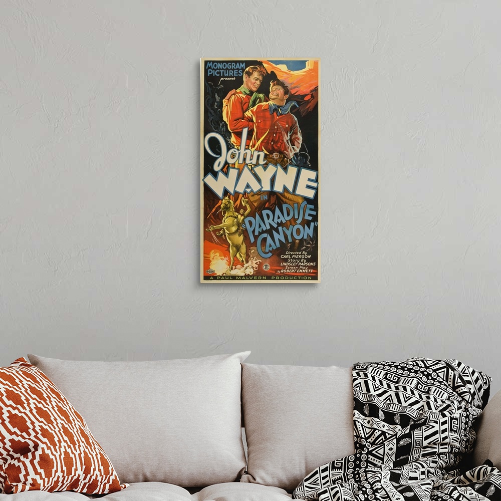 A bohemian room featuring Paradise Canyon - Vintage Movie Poster