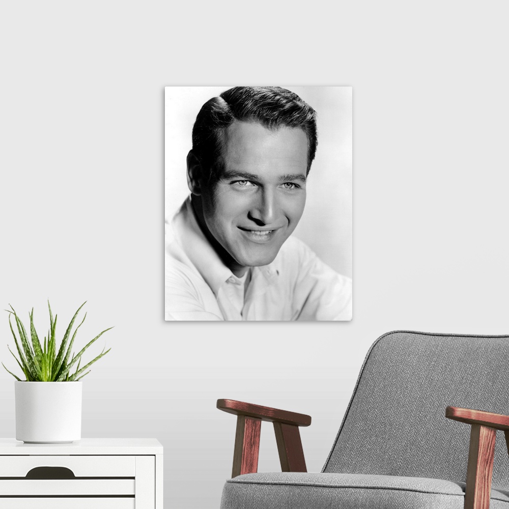 A modern room featuring Paul Newman
