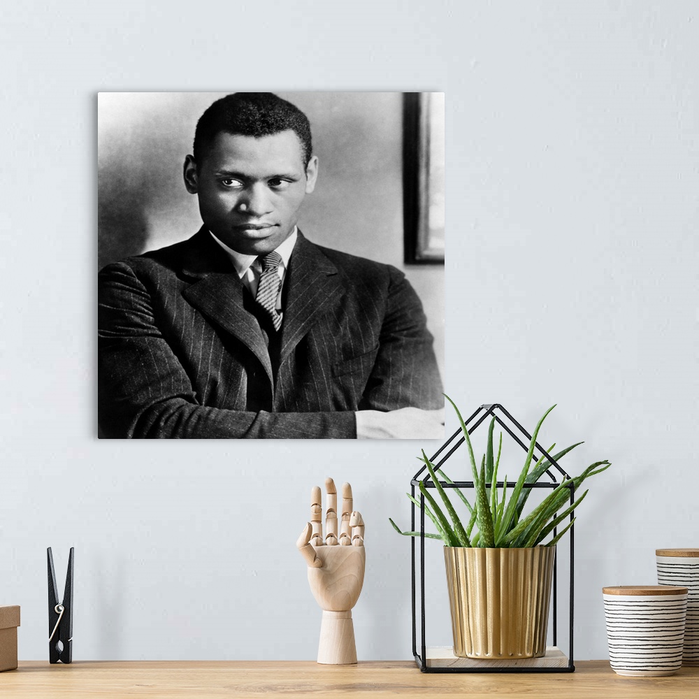 A bohemian room featuring Paul Robeson