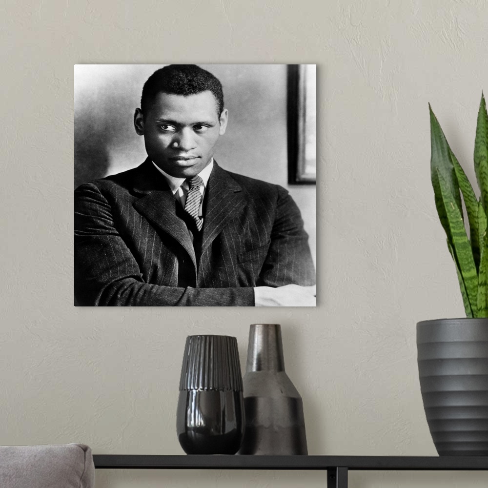 A modern room featuring Paul Robeson
