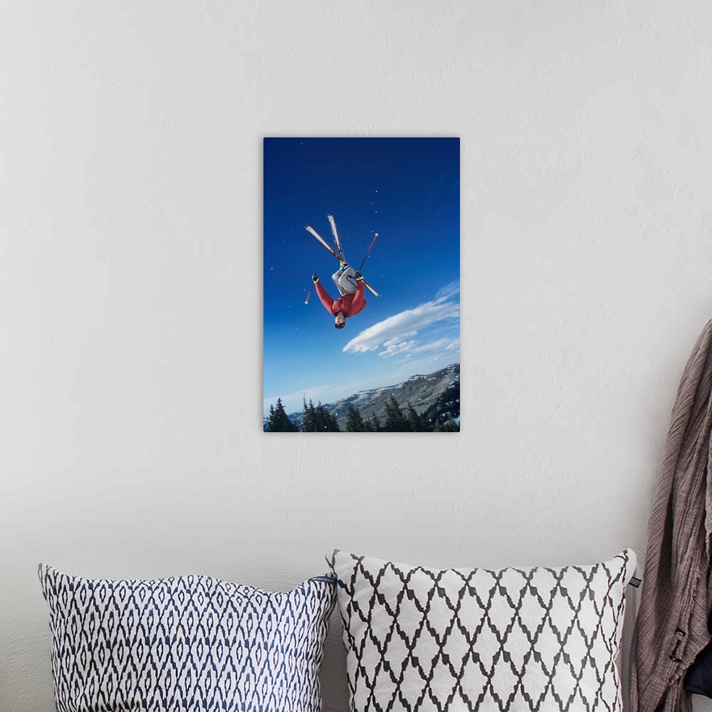 A bohemian room featuring Person On Skis Jumping