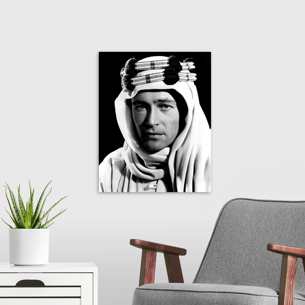 A modern room featuring Peter O'Toole in Lawrence Of Arabia - Vintage Publicity Photo