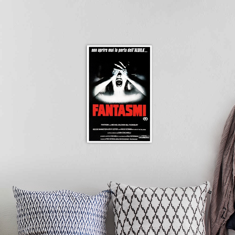 A bohemian room featuring Phantasm - Vintage Movie Poster (Italian)
