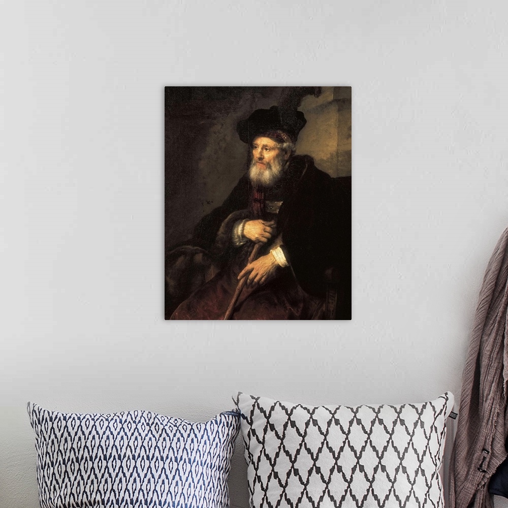 A bohemian room featuring Portrait of an Old Man