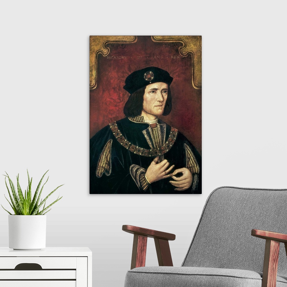 A modern room featuring Portrait of Richard III