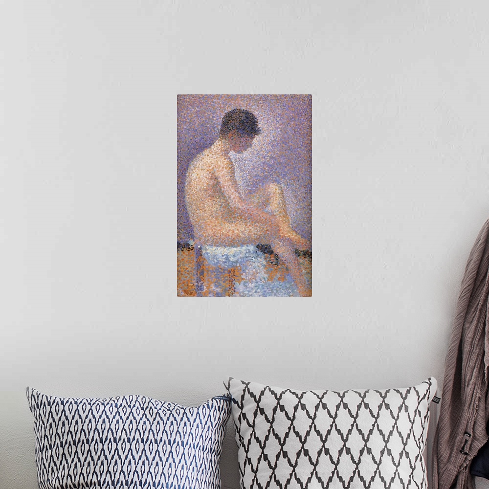 A bohemian room featuring Profile of a Model, by Georges Seurat, 1887, 19th Century, canvas, cm 25 x 16 - France, Ile de Fr...