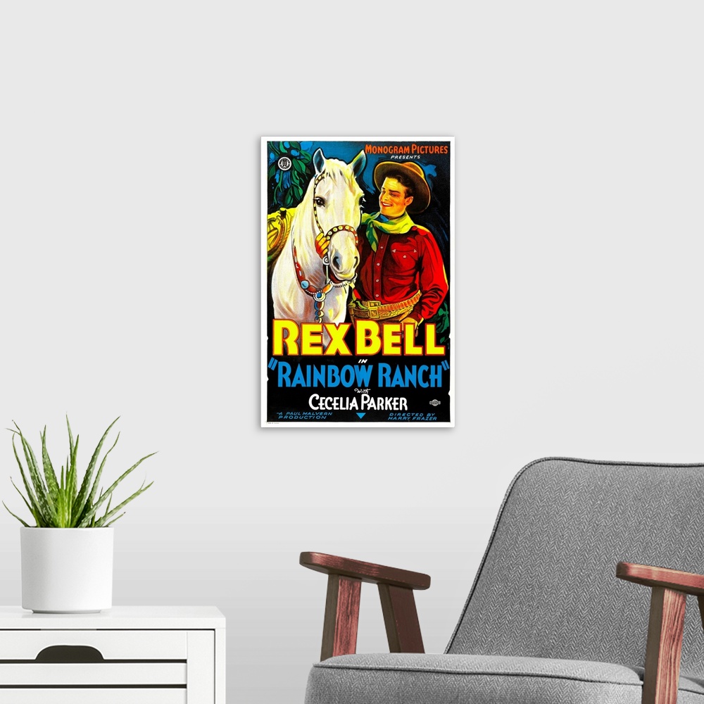 A modern room featuring Rainbow Ranch - Movie Poster