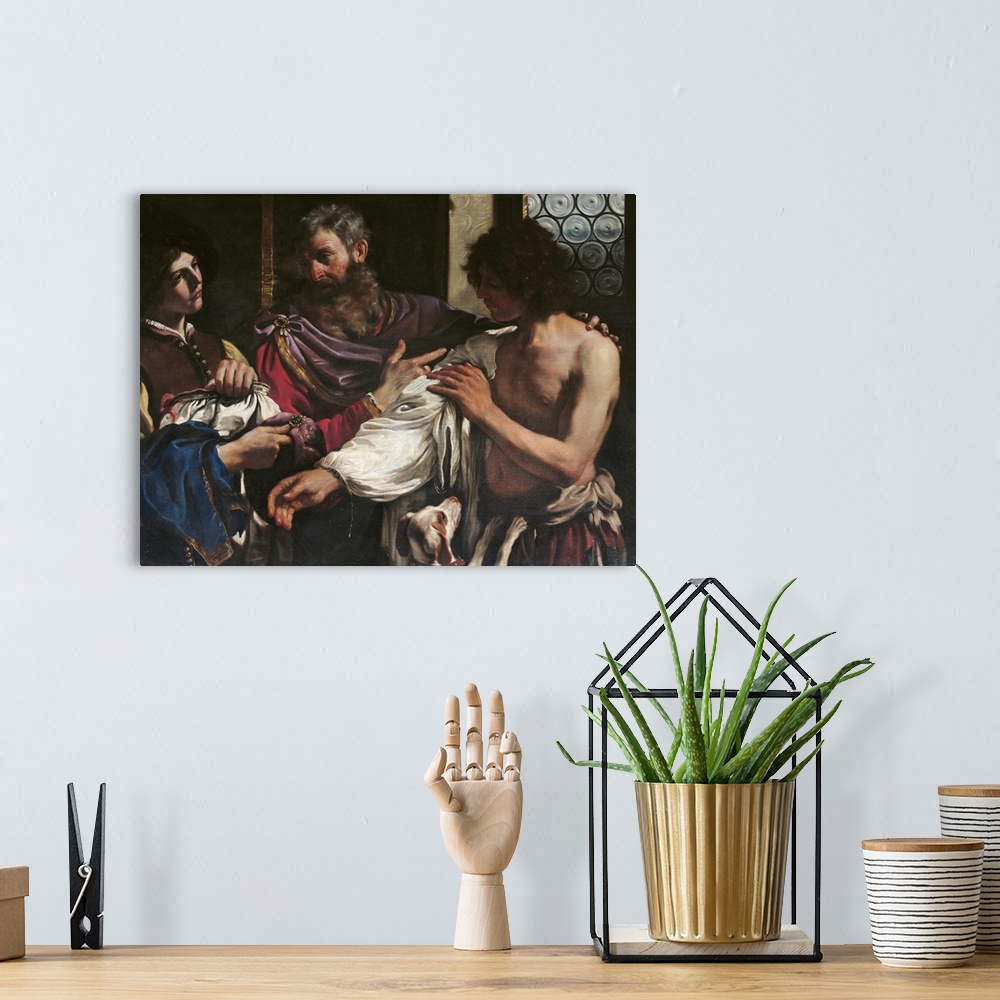 A bohemian room featuring The Return of the Prodigal Son, by Giovan Francesco Barbieri known as il Guercino, 1627 - 1628, 1...