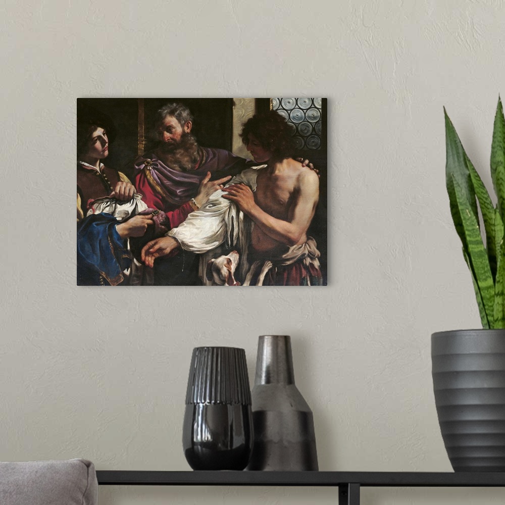 A modern room featuring The Return of the Prodigal Son, by Giovan Francesco Barbieri known as il Guercino, 1627 - 1628, 1...