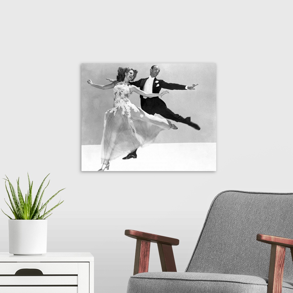 A modern room featuring Rita Hayworth, Fred Astaire, You Were Never Lovelier