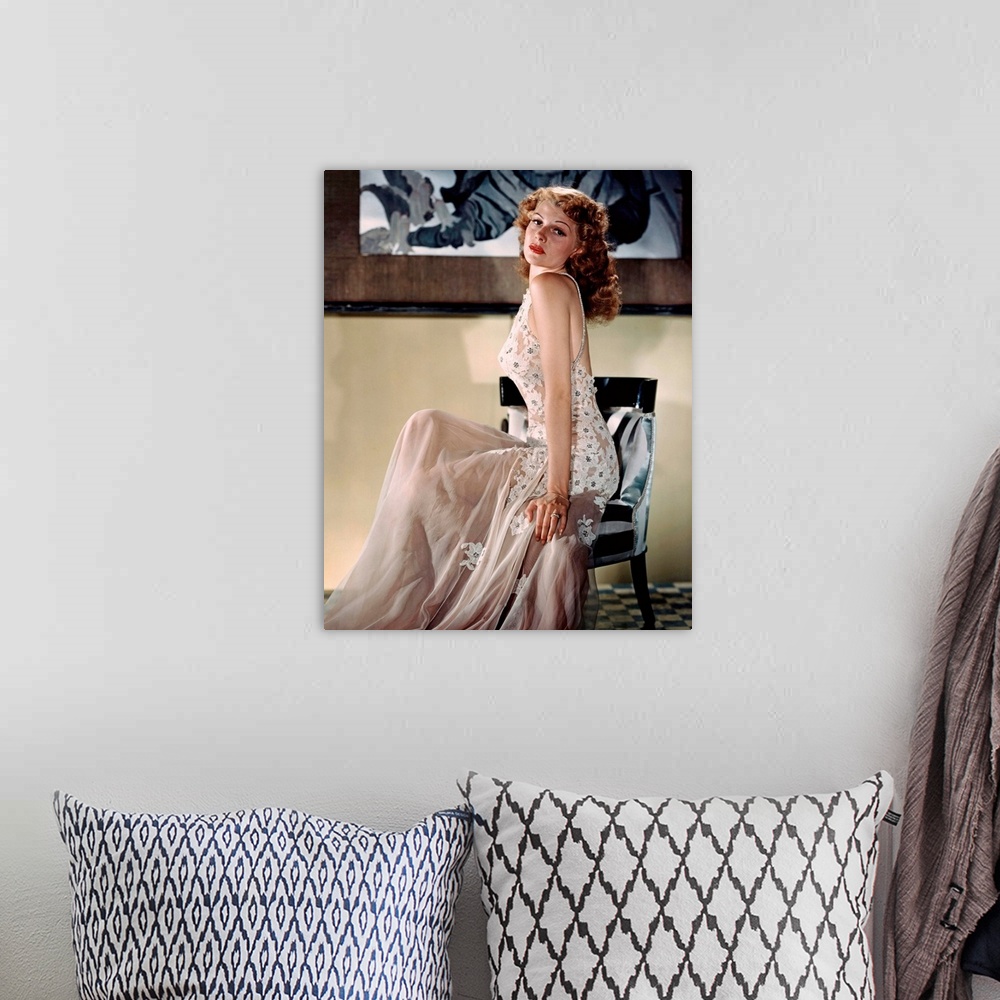A bohemian room featuring Rita Hayworth - Vintage Publicity Photo