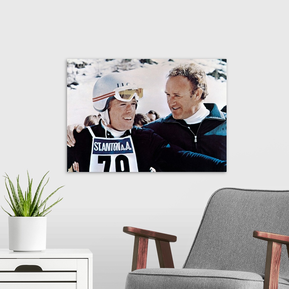 A modern room featuring Robert Redford and Gene Hackman in Downhill Racer - Movie Still