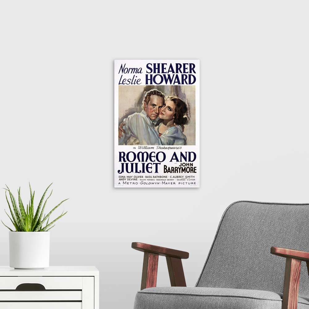 A modern room featuring Romeo and Juliet - Movie Poster