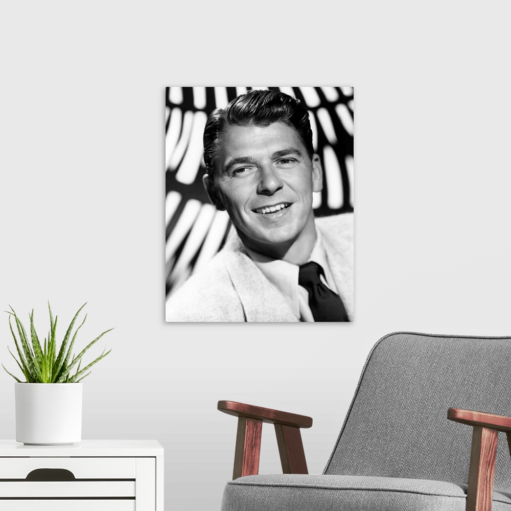 A modern room featuring Ronald Reagan