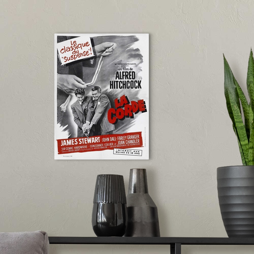 A modern room featuring Rope - Vintage Movie Poster (French)