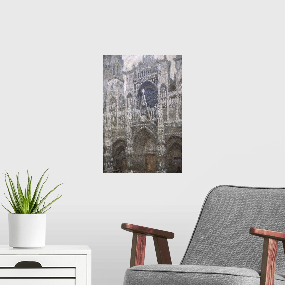 A modern room featuring Rouen Cathedral
