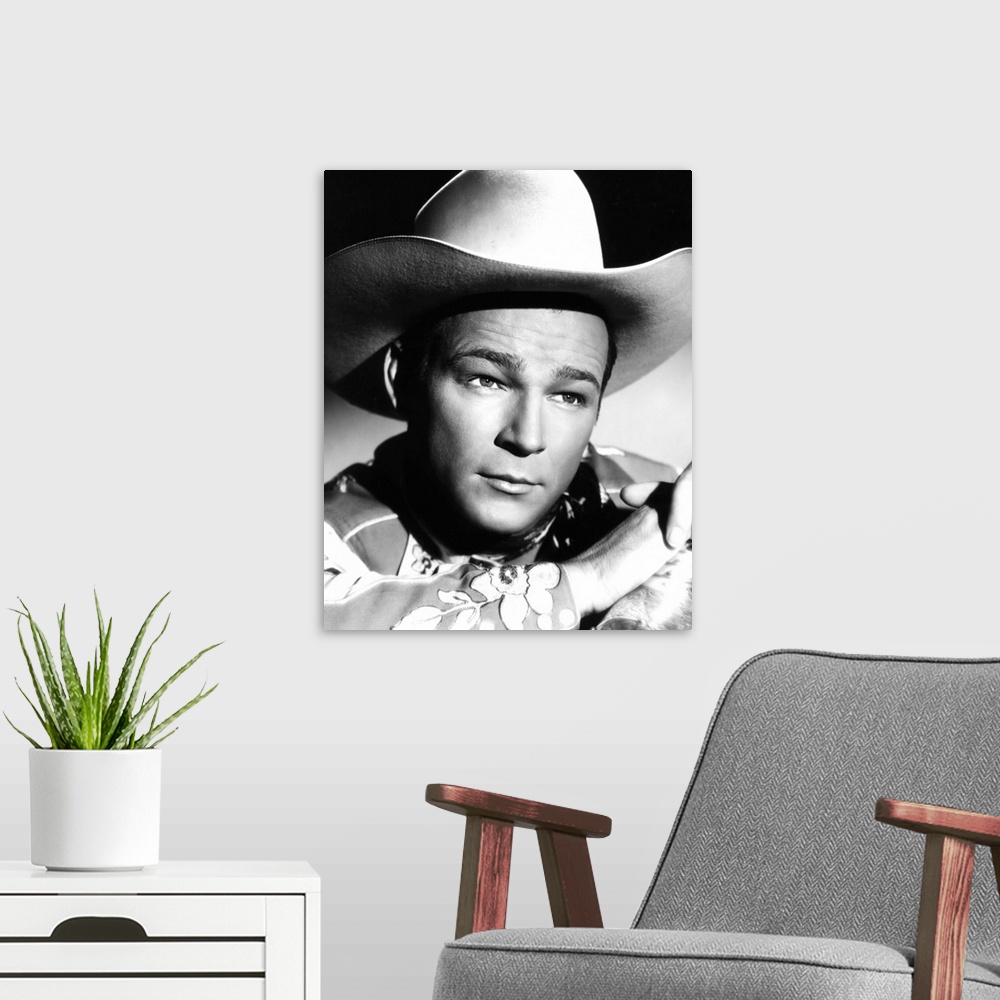 A modern room featuring Roy Rogers in Hands Across the Border - Vintage Publicity Photo