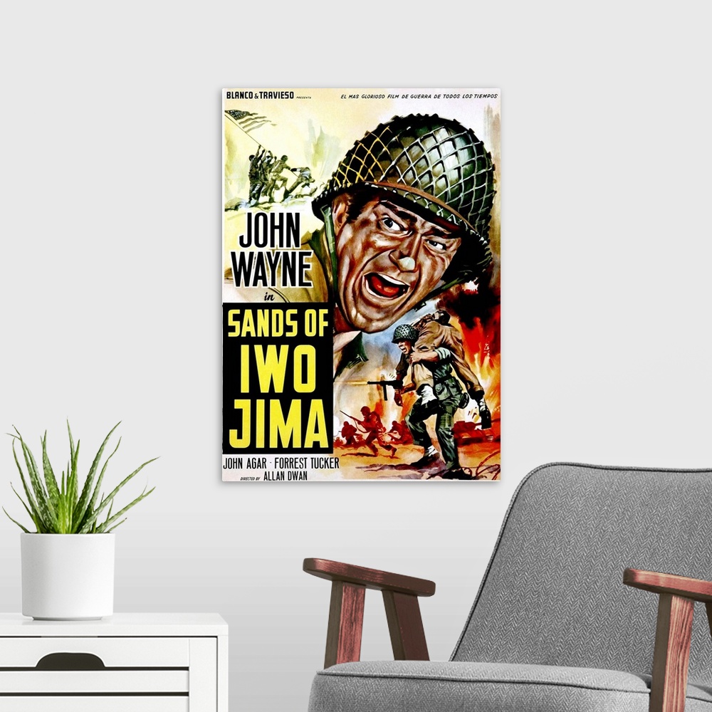 A modern room featuring Sands Of Iwo Jima, John Wayne, 1949.