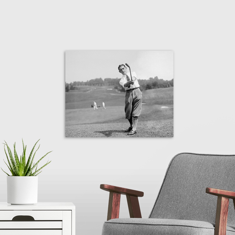 A modern room featuring Scottish-American golfer Tom Armour in the U.S. Open at Oakmont Country Club, Pennsylvania. June ...
