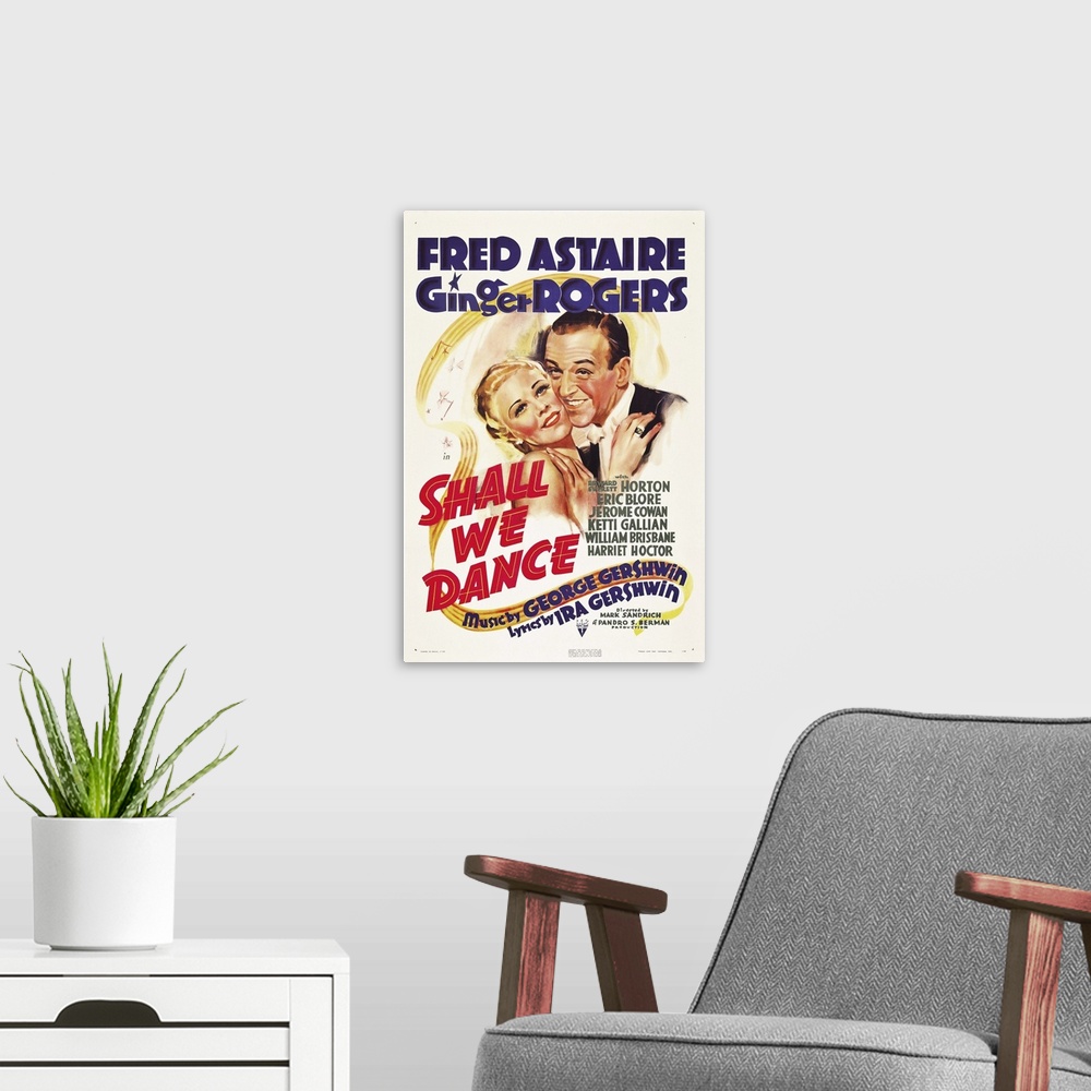 A modern room featuring Shall We Dance - Vintage Movie Poster