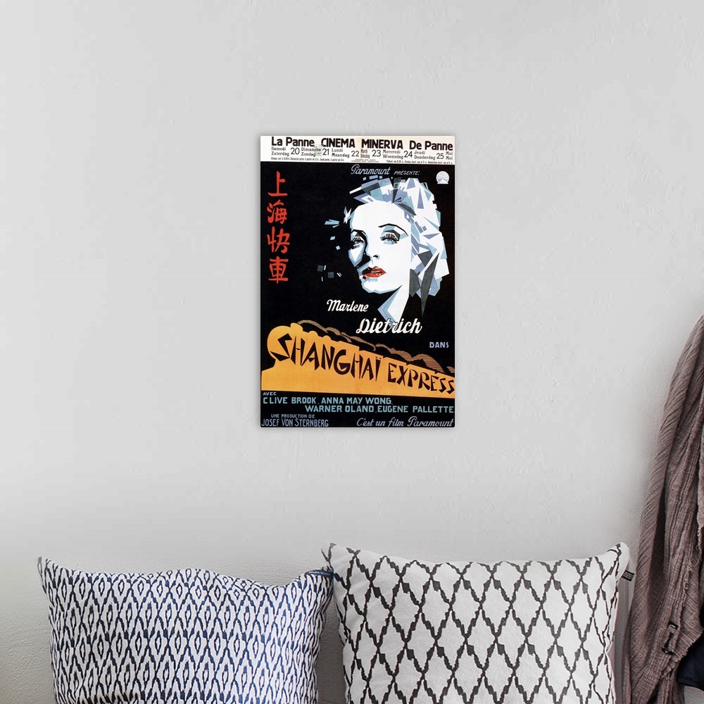 A bohemian room featuring Shanghai Express, Marlene Dietrich, 1932.