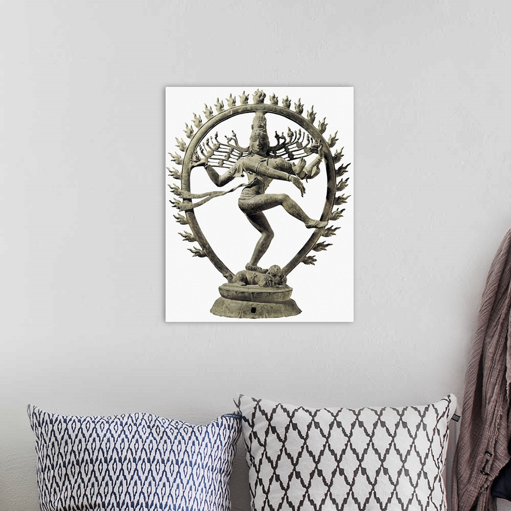 A bohemian room featuring Shiva Nataraja, King of Dance, Hindu art