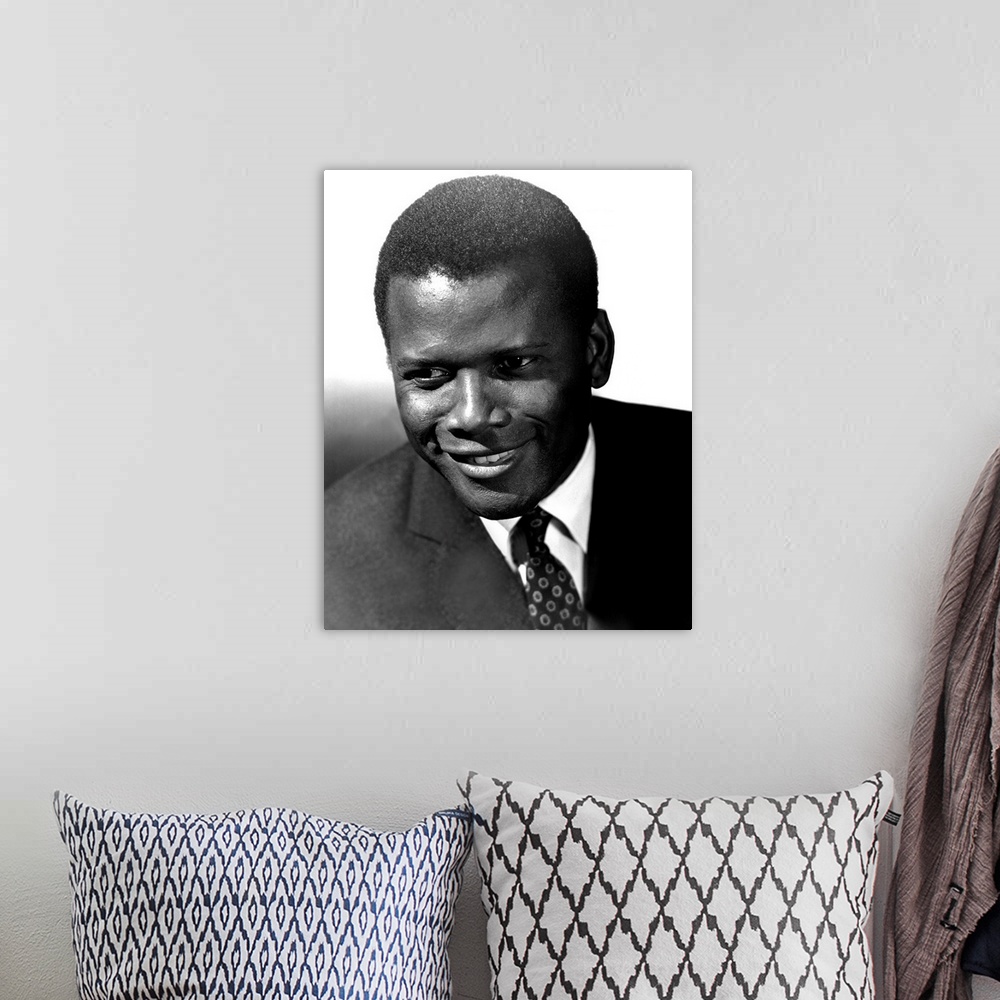 A bohemian room featuring Sidney Poitier in Guess Who's Coming To Dinner - Vintage Publicity Photo
