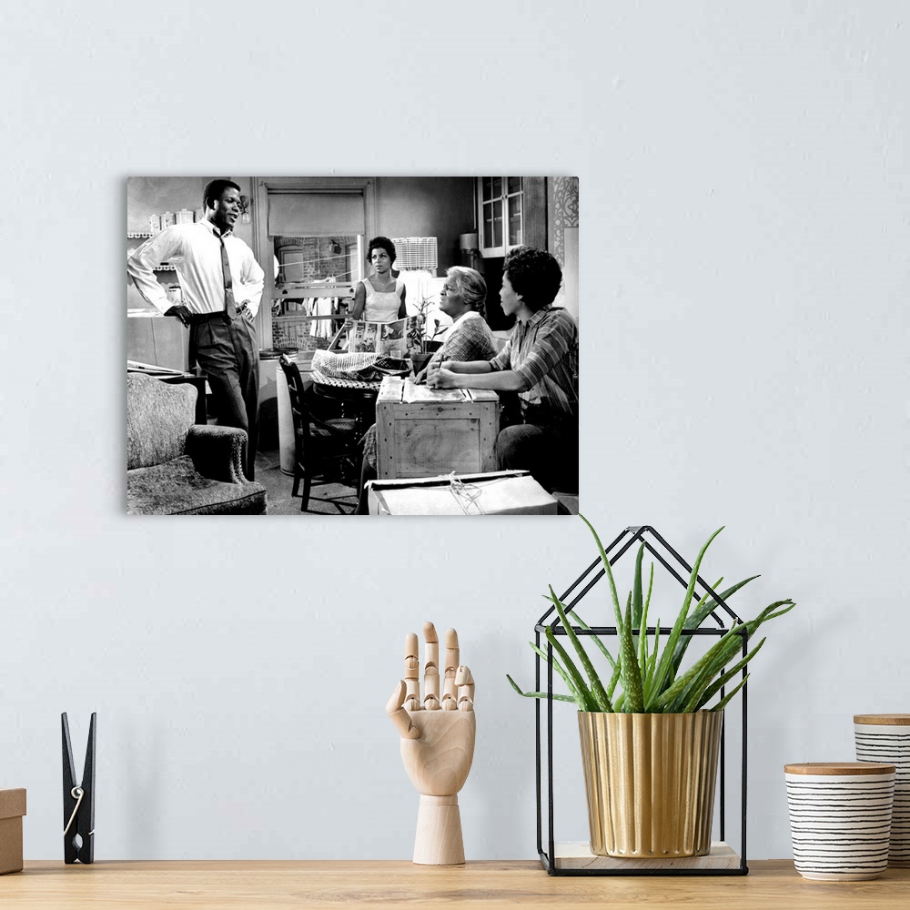 A bohemian room featuring Sidney Poitier, Ruby Dee, Claudia McNeil, Diana Sands, A Raisin In The Sun