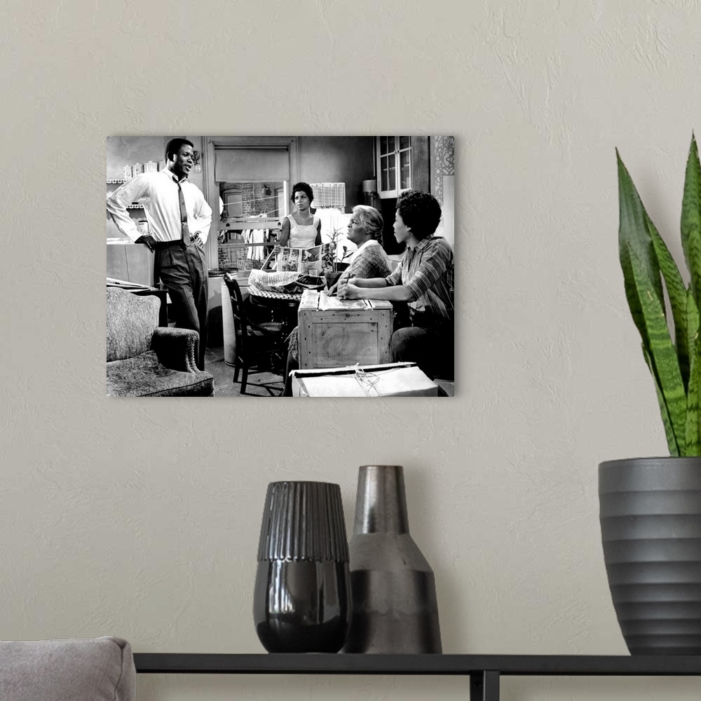 A modern room featuring Sidney Poitier, Ruby Dee, Claudia McNeil, Diana Sands, A Raisin In The Sun