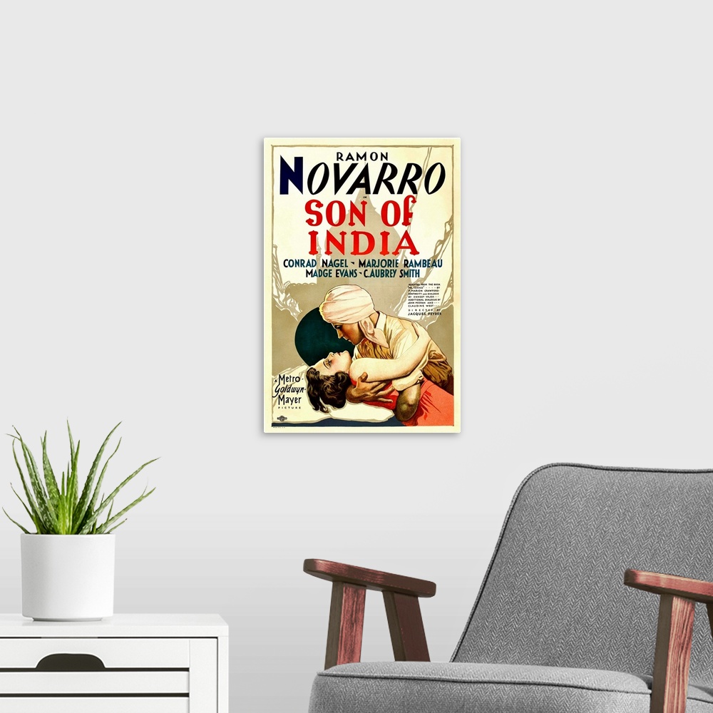 A modern room featuring Son Of India - Vintage Movie Poster
