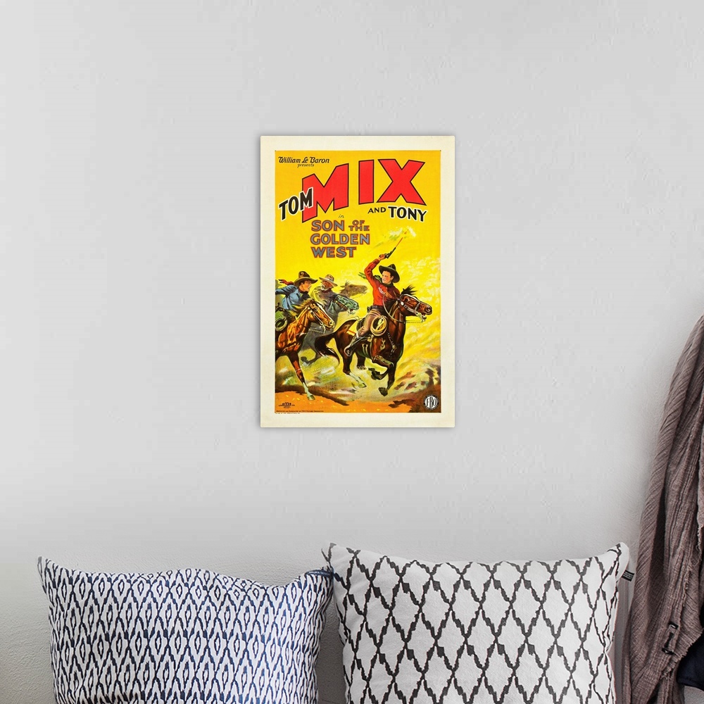 A bohemian room featuring Son Of The Golden West - Vintage Movie Poster