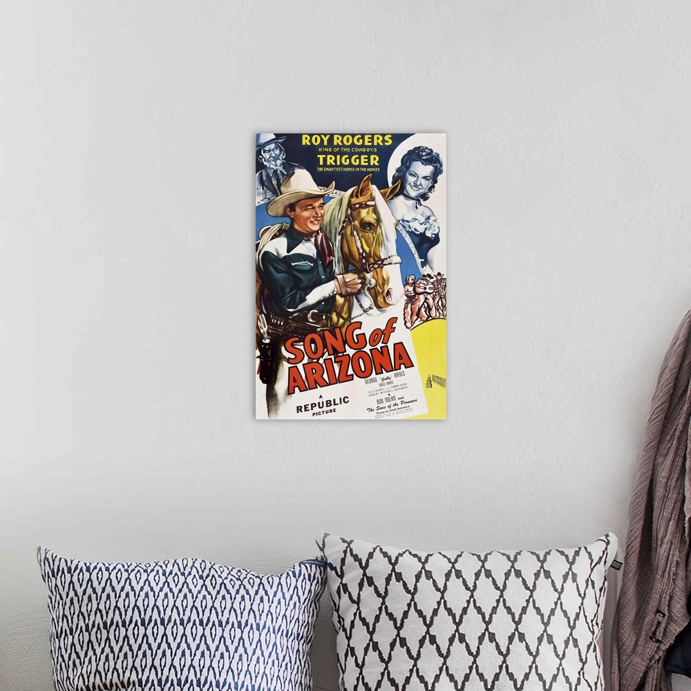 A bohemian room featuring Song Of Arizona - Vintage Movie Poster
