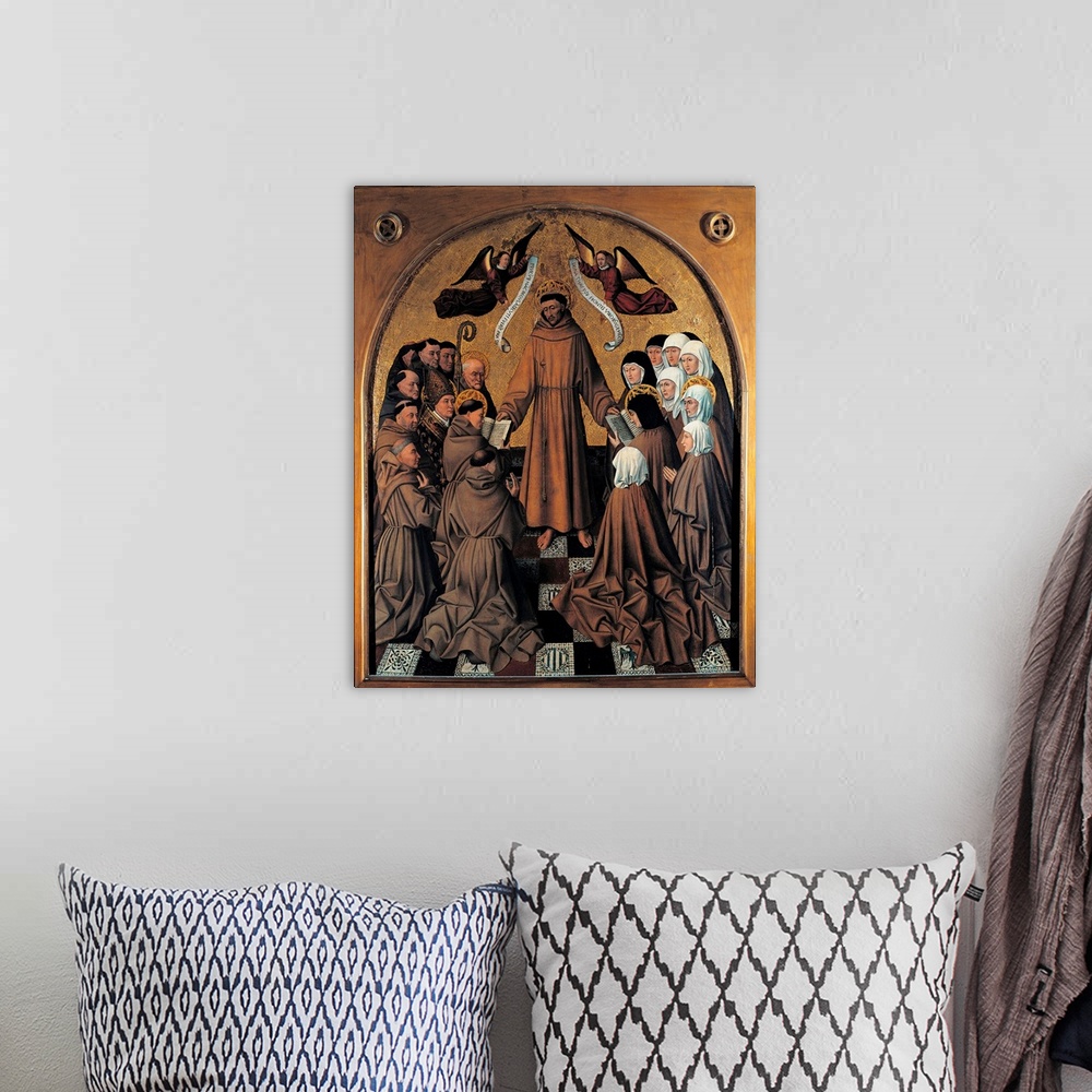 A bohemian room featuring Italy, Campania, Naples, Capodimonte National Museum and Galleries. All. Curved altarpiece man sa...
