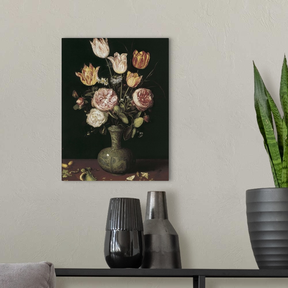 A modern room featuring Still Life of Flowers