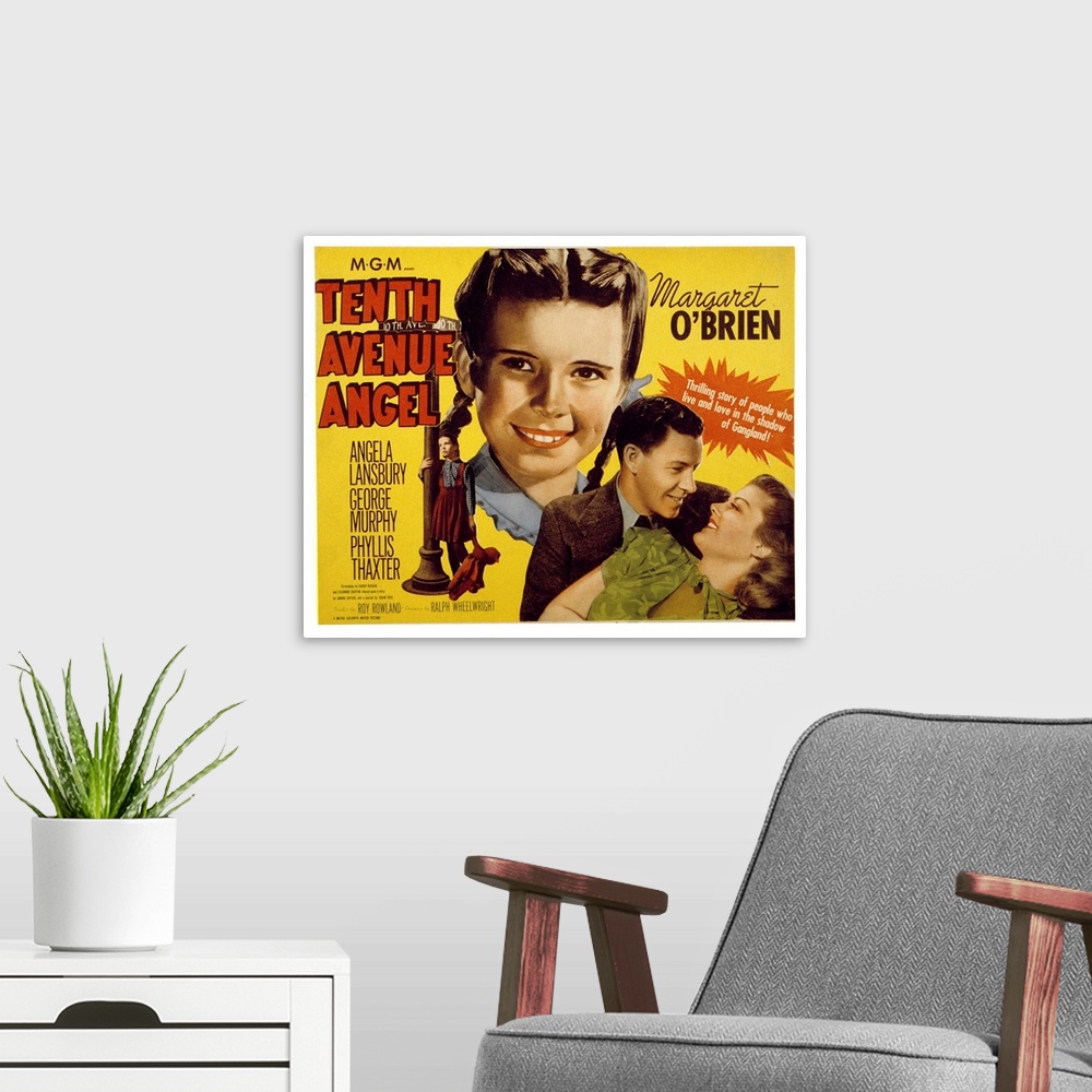 A modern room featuring Tenth Avenue Angel - Movie Poster