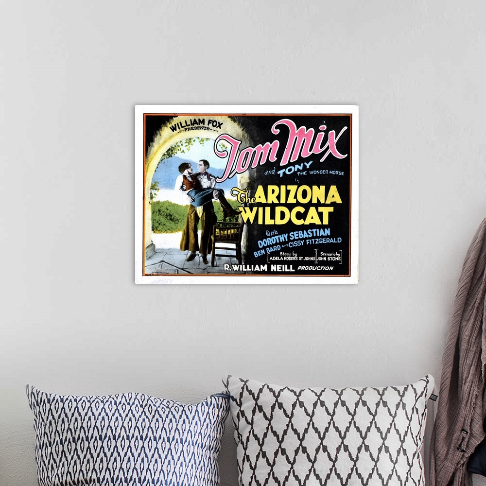 A bohemian room featuring The Arizona Wildcat, From Left, Dorothy Sebastian, Tom Mix, 1927.