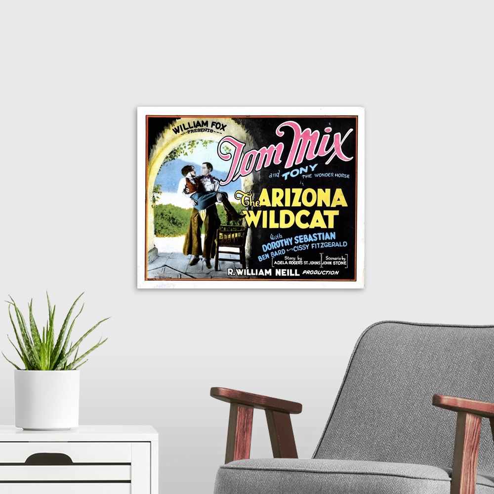 A modern room featuring The Arizona Wildcat, From Left, Dorothy Sebastian, Tom Mix, 1927.